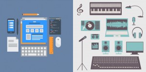 computer design tools and musical equipment